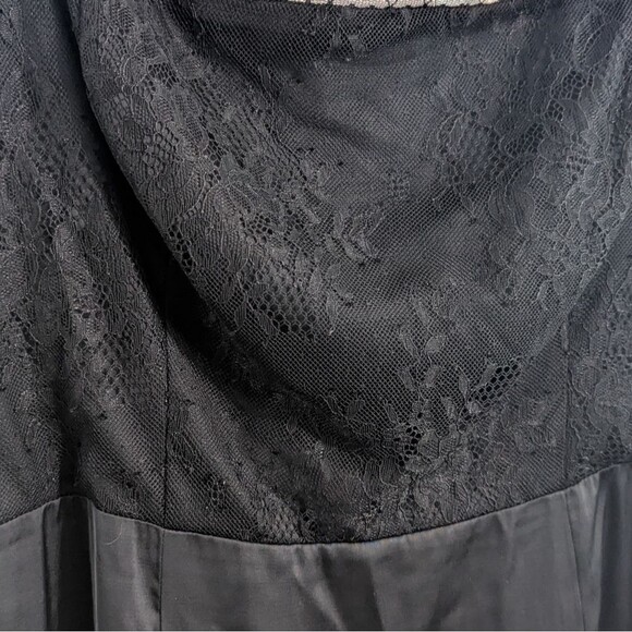 Abercrombie & Fitch Black Lace High Slit Midi Dress M Tall New with tags - Picture 4 of 11